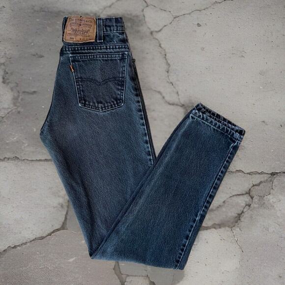 Vintage Levis 550 Jeans 26 Black For Women 80s Relaxed Fit Made In USA Skater - Picture 1 of 10